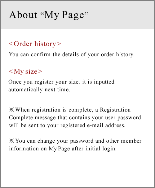 Explanation of member registration